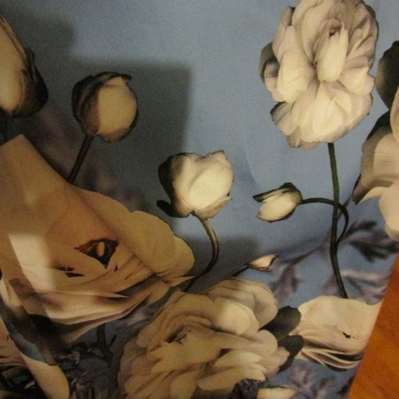 NWT Rinascimento Designer Sz Medium Sleeveless Blue Printed Fit And Flare Dress - Picture 14 of 17